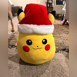 Pokemon Pikachu Christmas Squishmallow 20” Plush Toy  Excellent Condition No Tag